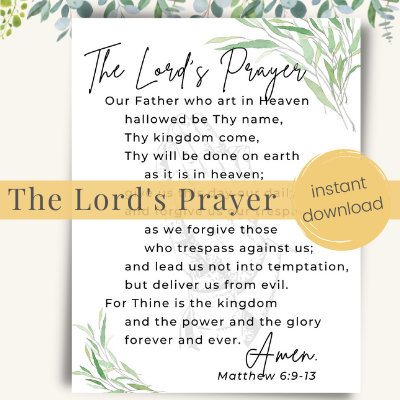 FREE Lord's Prayer Word Search Printable