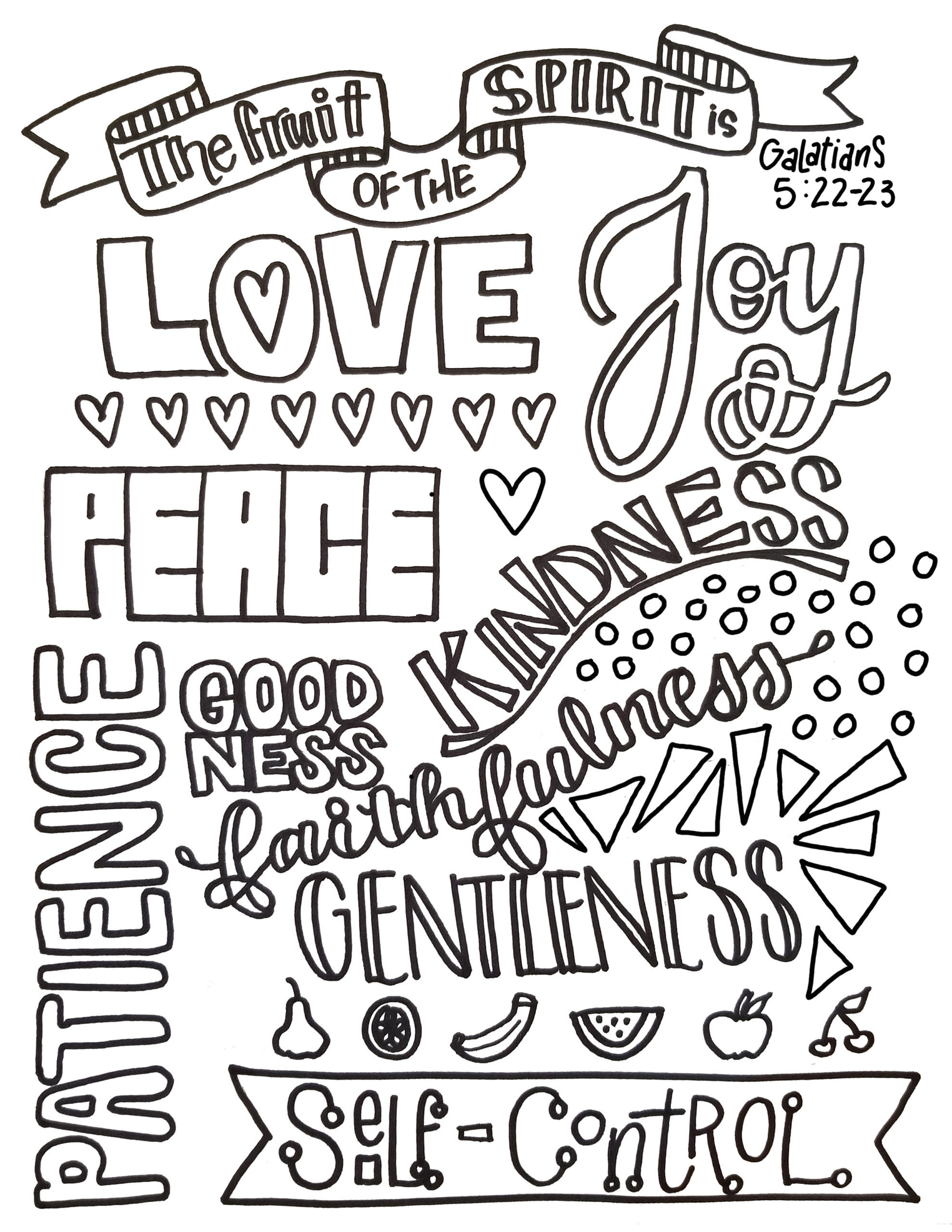 Fruit Of The Spirit Coloring Pages