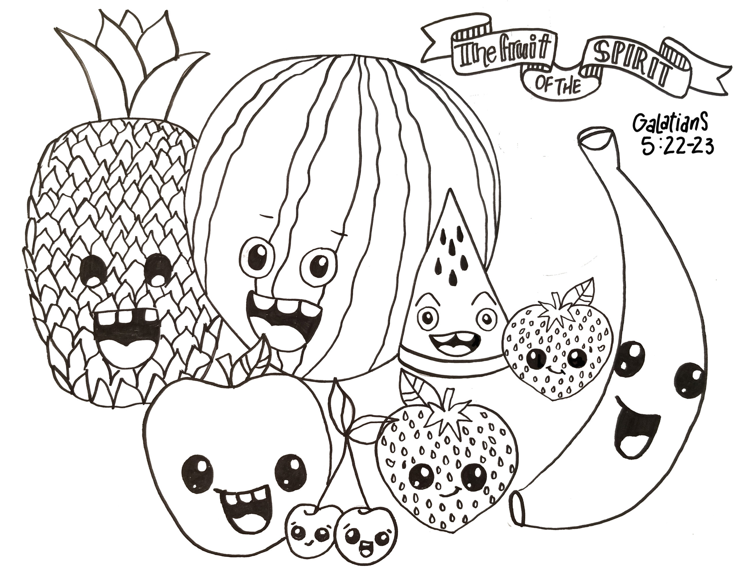 The FRUIT Of The Spirit Complementary Coloring Page Lutheran Homeschool
