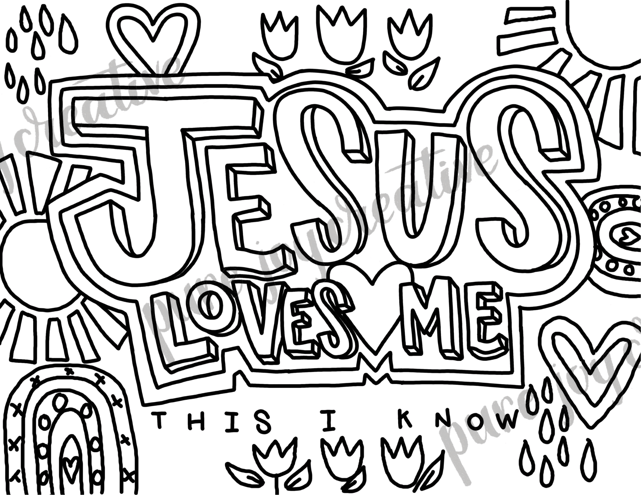 Jesus Coloring Sheets Printable - Jesus Loves Me